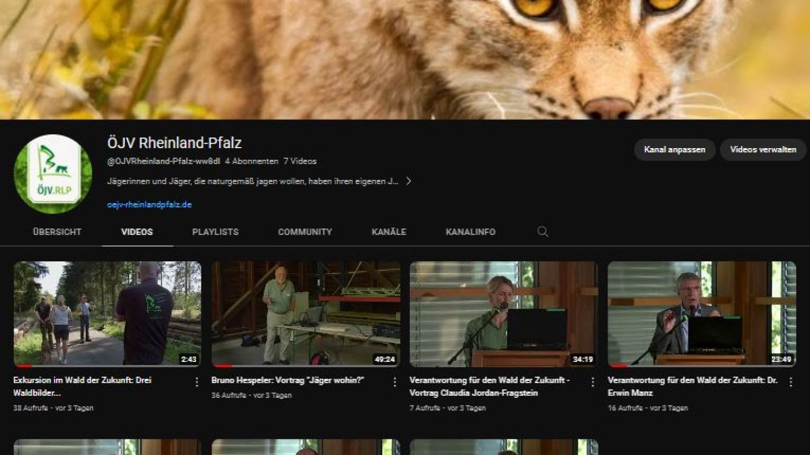 Der Youtube-Kanal des ÖJV Rheinland-Pfalz